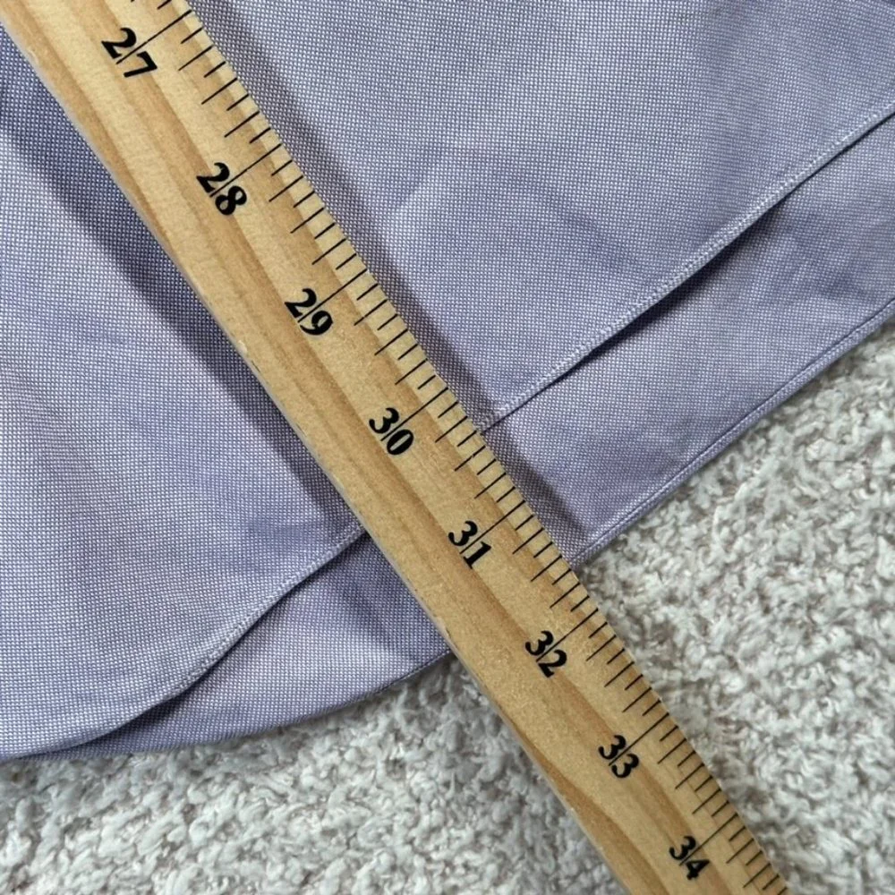 Isaia Napoli Mens Button Dress Shirt LS Light Purple Lavender Size 16 41 Large - Picture 10 of 13